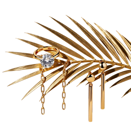 Joyería fina bañada en oro de 18k con piedras preciosas, diseño exclusivo de alta gama en Madrid